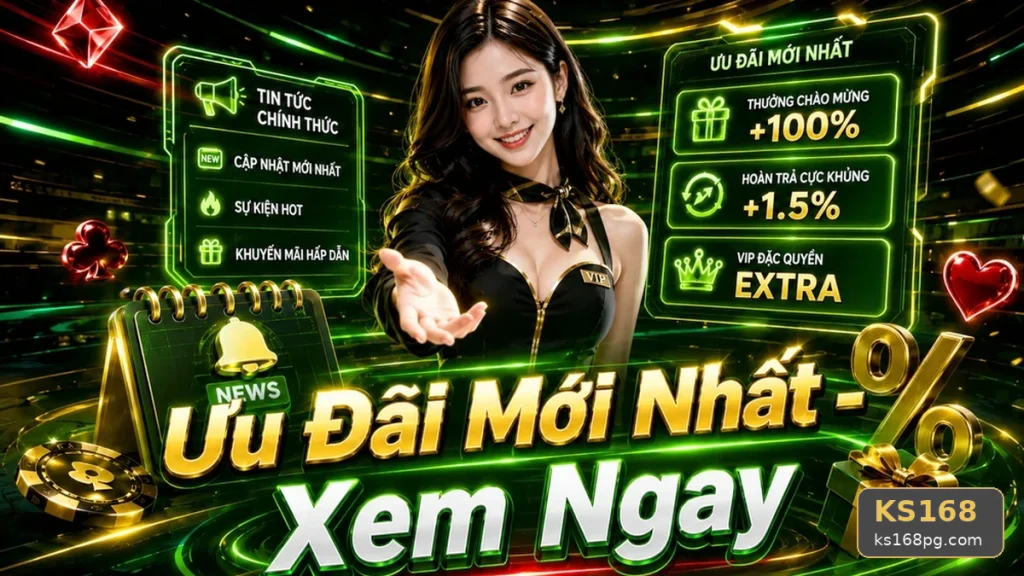 Hướng Dẫn KS168 Tại ks168pg.com: Kiểm Tra Giao Diện Tin Mới, Ưu Đãi Và Điều Kiện Khuyến Mãi Cho Trải Nghiệm Toàn Diện