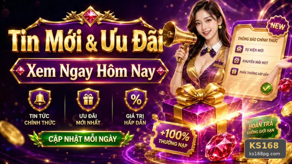 Hướng Dẫn KS168 Tại ks168pg.com: Giải Thích Biểu Tượng, Tính Năng Và Quy Trình Thường Gặp Về Tin Mới, Ưu Đãi Cùng Điều Kiện Khuyến Mãi